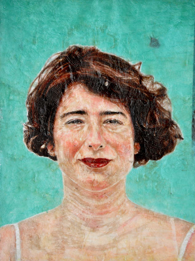 Bernard Rousseau, Portrait double, 2015-2017, diptyque, acrylique sur toile, 90 x 140 cm.