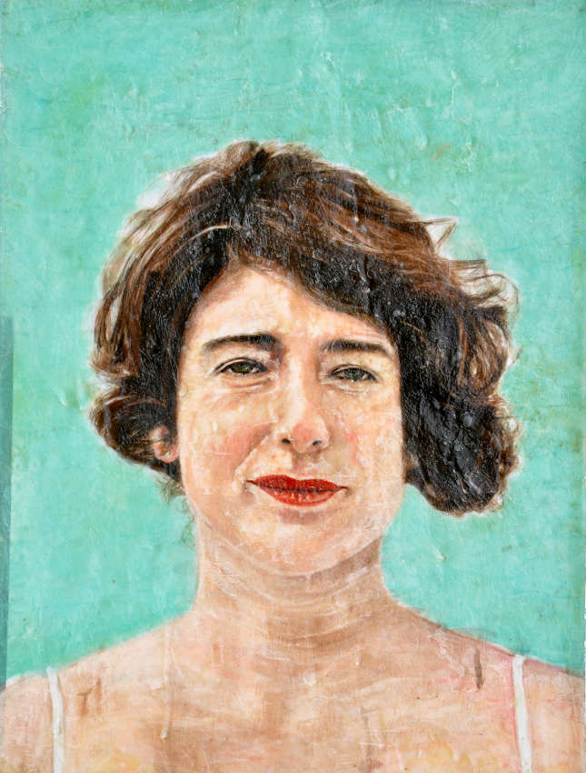 Bernard Rousseau, Portrait double, 2015-2017, diptyque, acrylique sur toile, 90 x 140 cm.