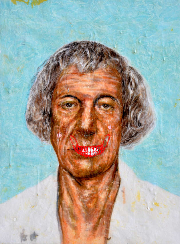 Bernard Rousseau, Portrait double, 2015-2017, diptyque, acrylique sur toile, 90 x 140 cm.